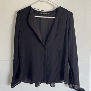 Black Chiffon Blouse